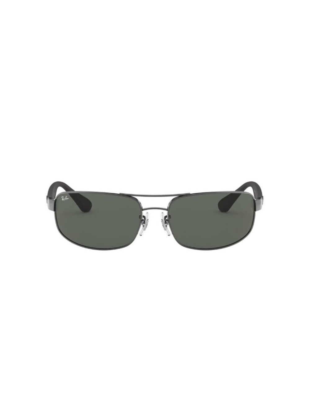 New Ray-Ban Men's Sunglasses Silver Square Green Lens Metal Frame Ray Ban RB3445